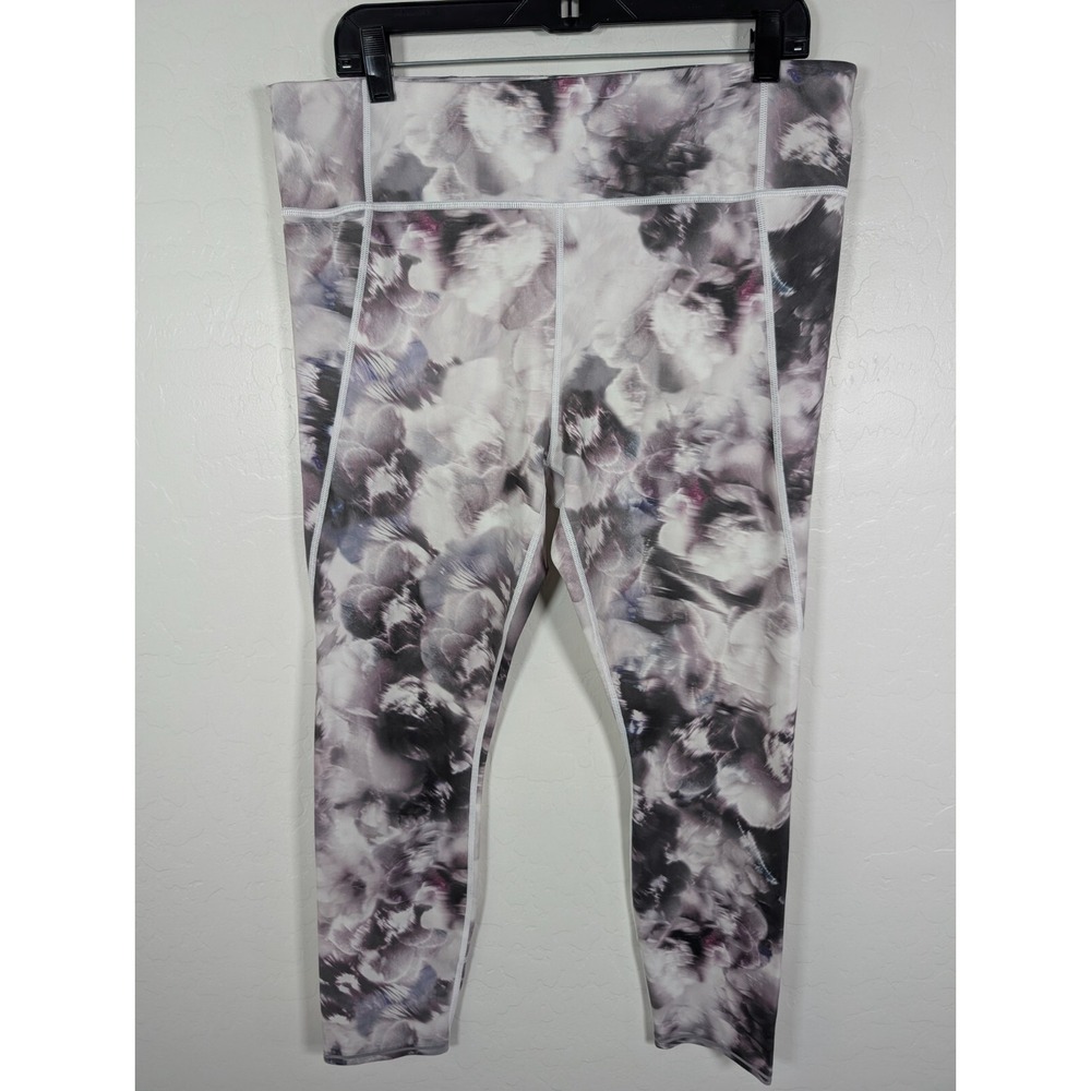 Athleta‎ Leggings Womens XL Run Free Winter Garden 7/8 Stretch Pocket